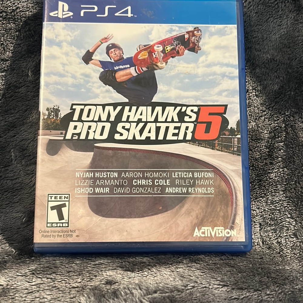 PS4 TONY HAWKS PRO SKATER 5 ABSOLUTELY NO SCRATCHES